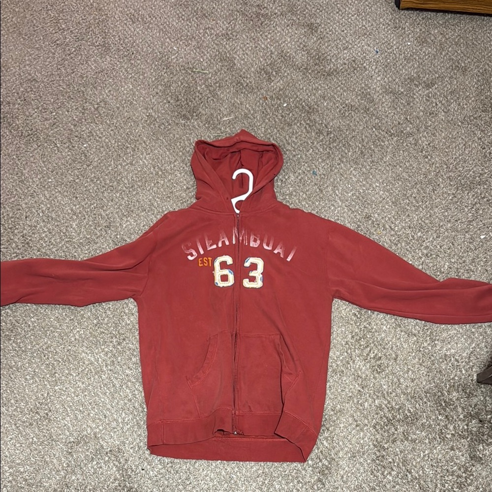 Men's Red Hoodie Sweater